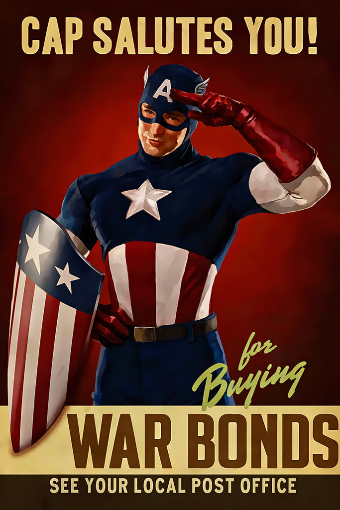 Military Propaganda Captain America (2/4) Canvas Poster