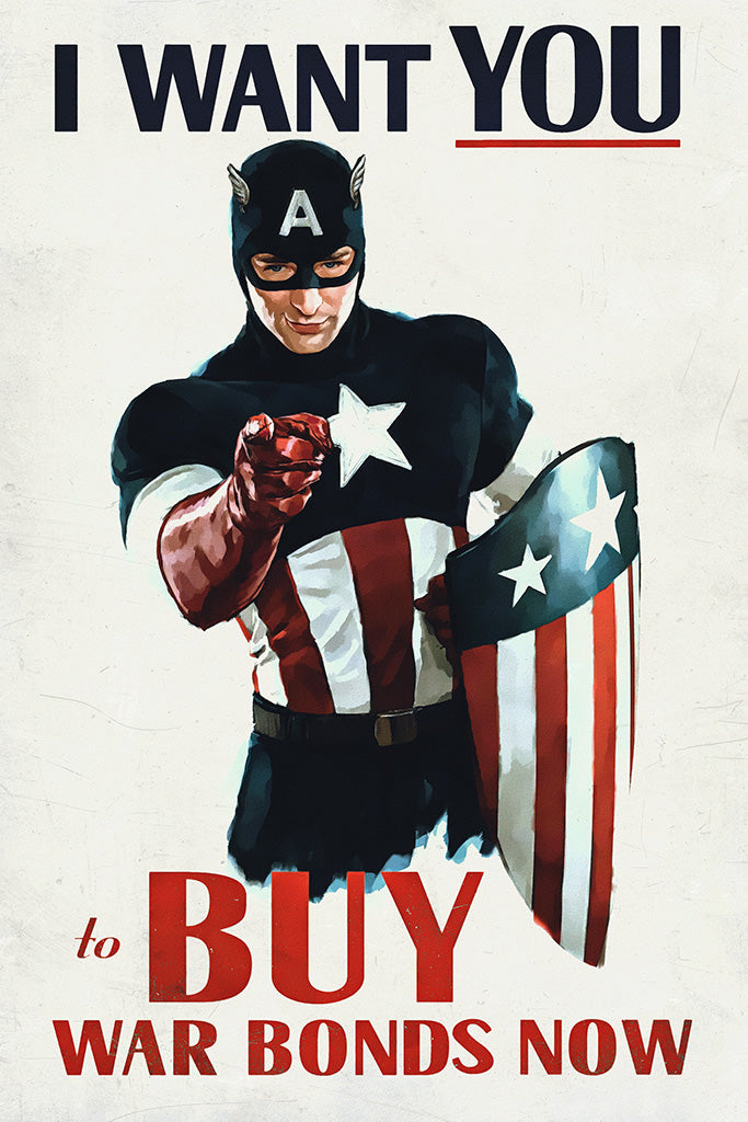 Military Propaganda Captain America (4/4) Canvas Poster