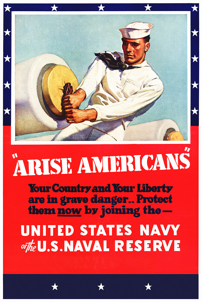 Military Propaganda Sailor (4/10) Canvas Poster