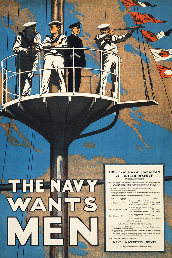 Military Propaganda Sailor (6/10) Canvas Poster