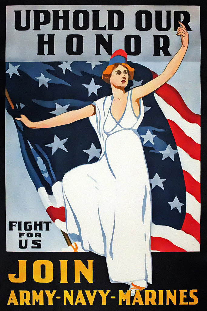 Military Propaganda Sailor (7/10) Canvas Poster