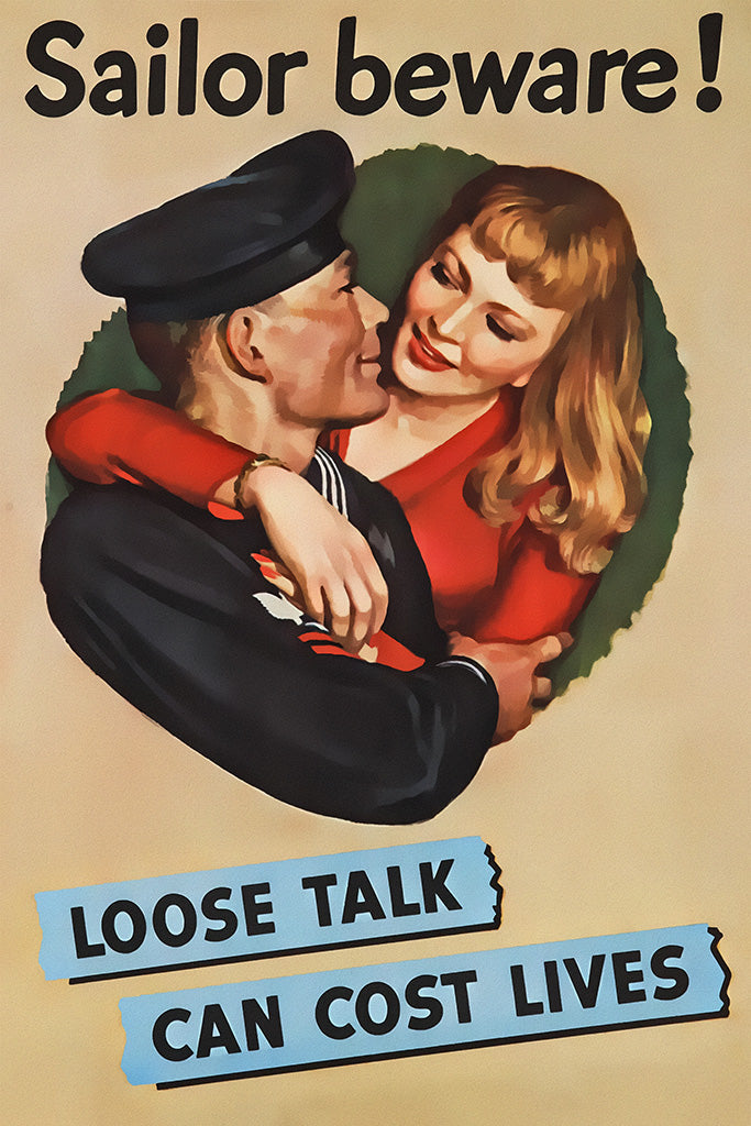 Military Propaganda Sailor (8/10) Canvas Poster