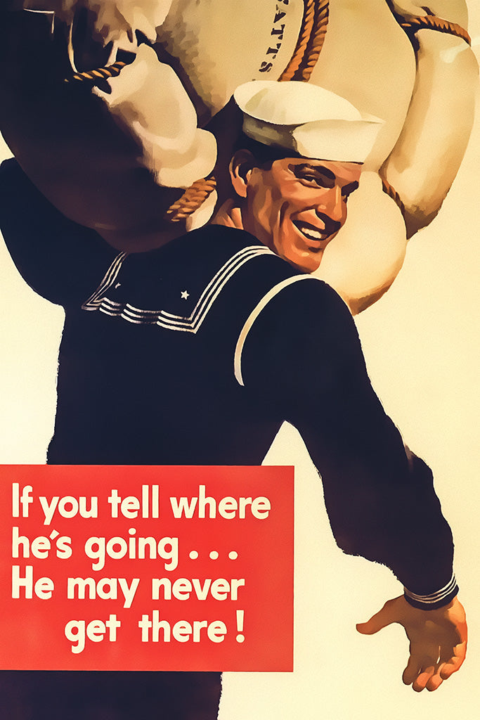 Military Propaganda Sailor (10/10) Canvas Poster