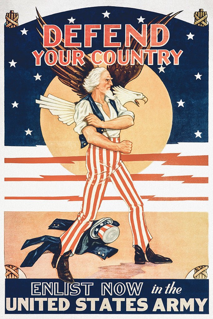 Military Propaganda Uncle Sam (3/15) Canvas Poster