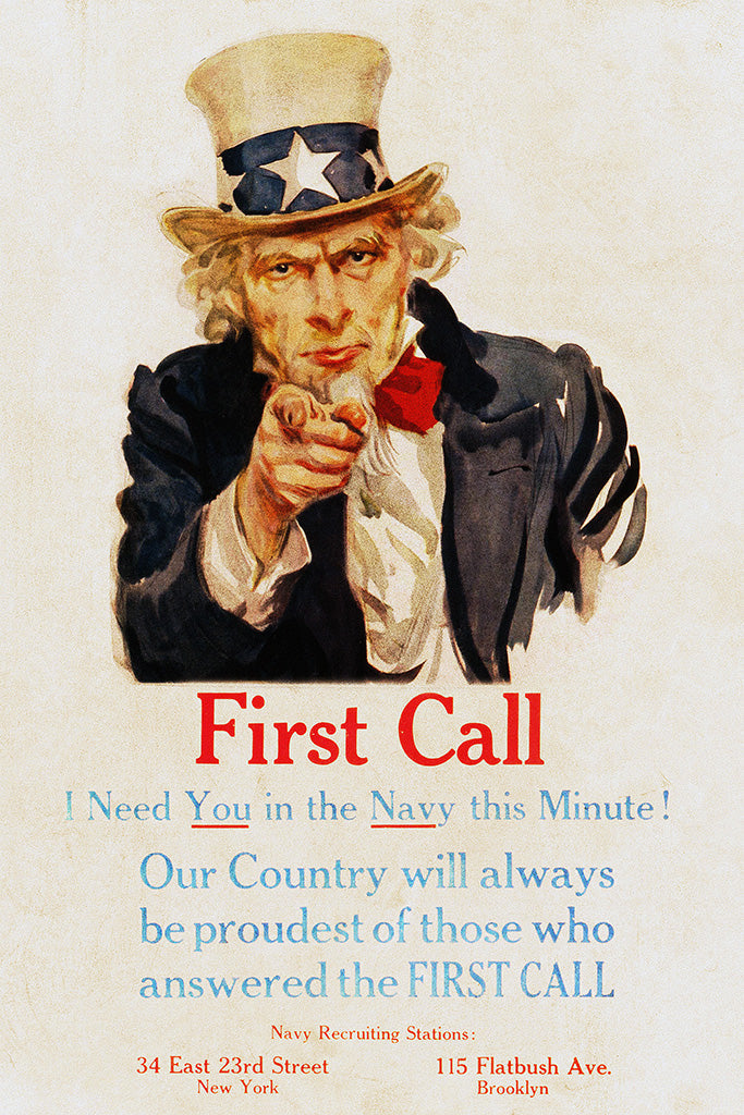 Military Propaganda Uncle Sam (13/15) Canvas Poster