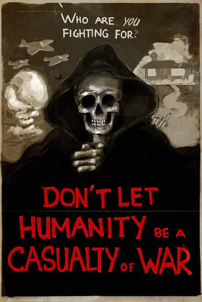 Military Propaganda Anti (1/3) Canvas Poster