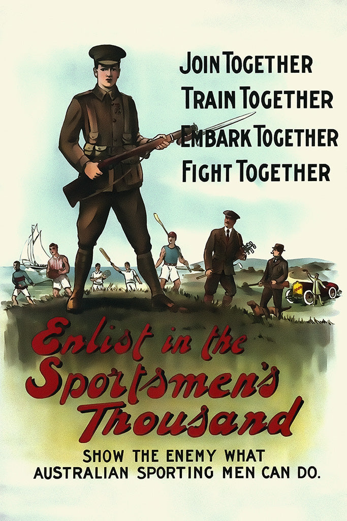 Military Propaganda Enlistment Canvas Poster