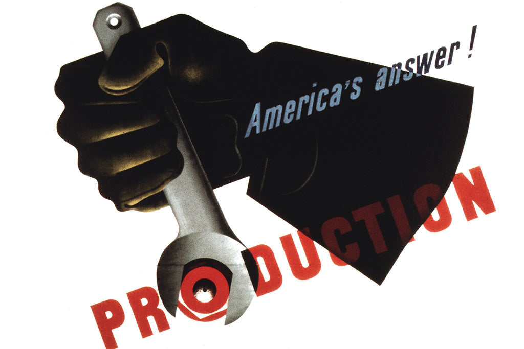 Military Propaganda War Production (1/2) Canvas Poster