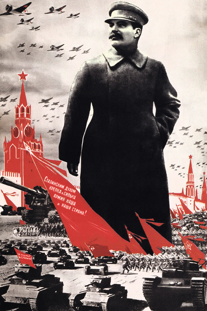 Military Propaganda Stalin Canvas Poster