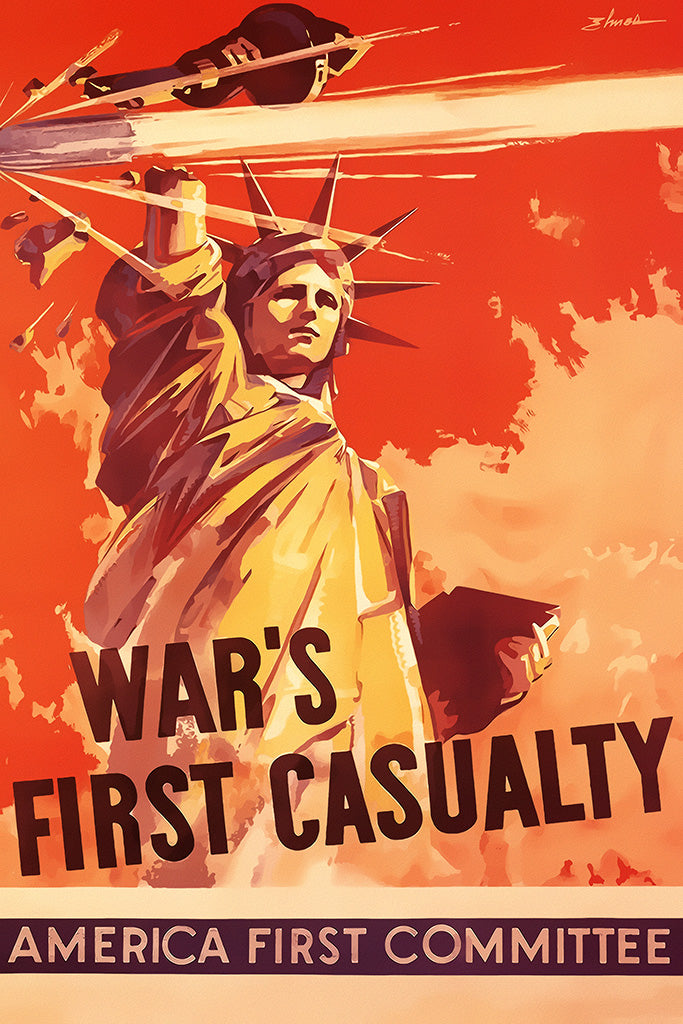 Military Propaganda America First (2/2) Canvas Poster