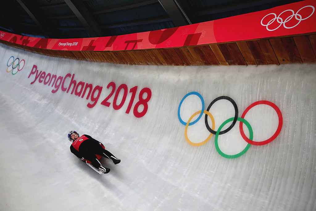 Pyeongchang Olympics 2018 Luge (2/3) Canvas Poster