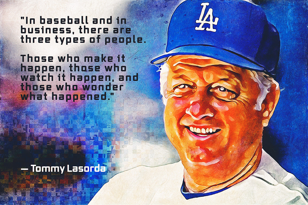 Tommy Lasorda Quotes Canvas Poster