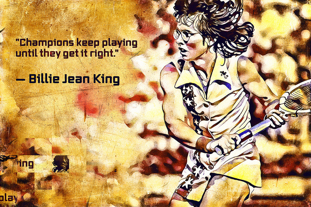 Billie Jean King Quotes Canvas Poster