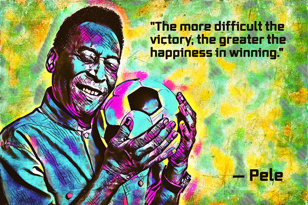 Pele Quotes Canvas Poster