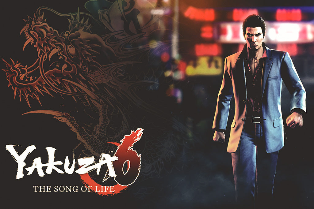 Yakuza 6 The Song of Life Game Canvas Poster