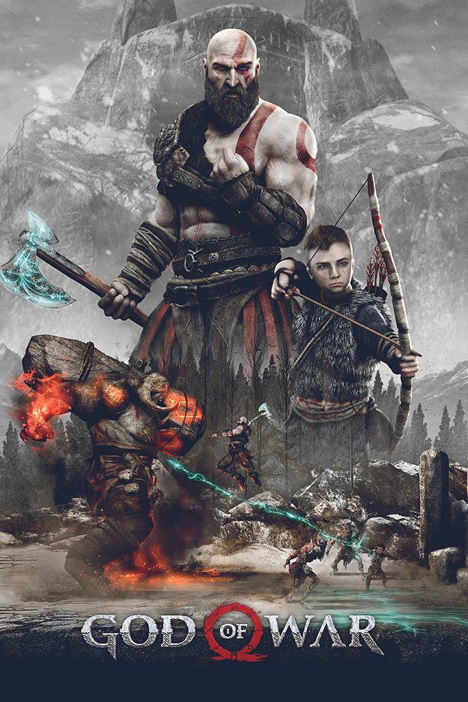 God of War Game 2018 Canvas Poster