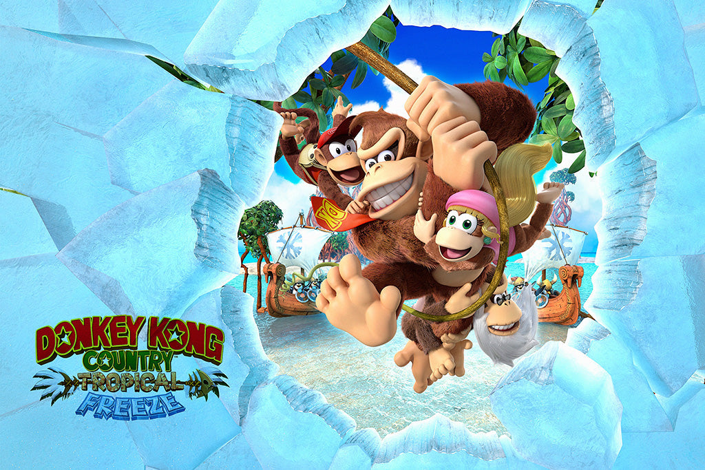 Donkey Kong Country Tropical Freeze Canvas Poster