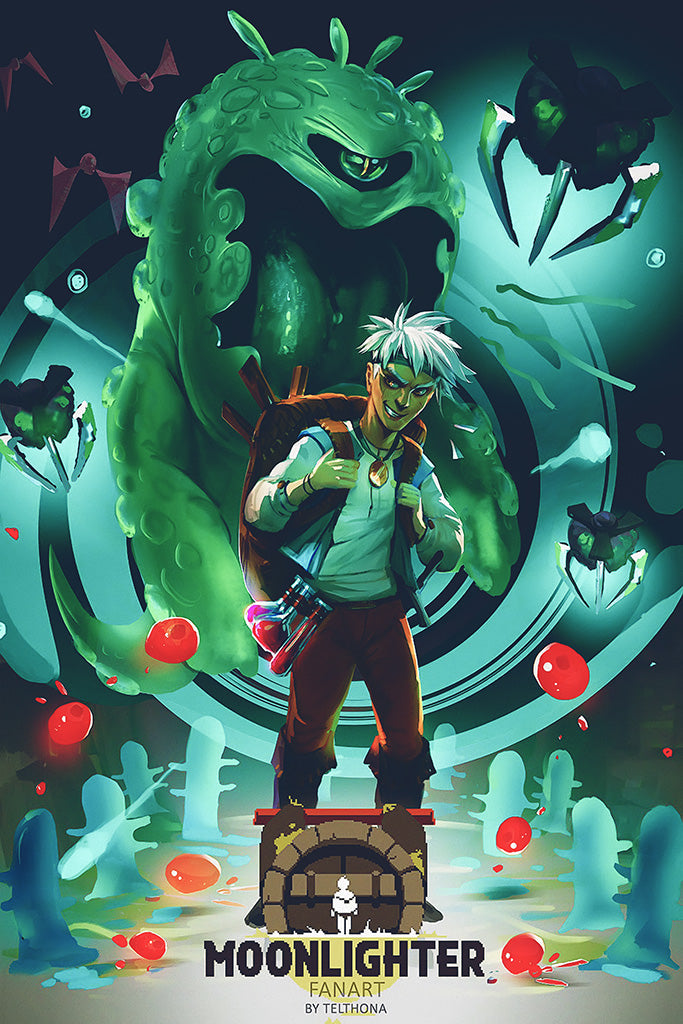 Moonlighter Canvas Poster