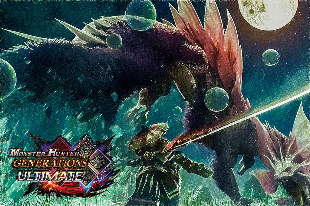 Monster Hunter Generations Ultimate Game Canvas Poster