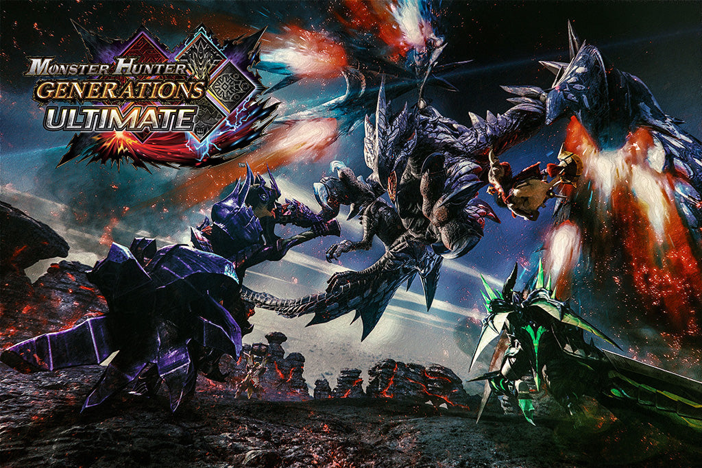 Monster Hunter Generations Ultimate Game 2018 Canvas Poster