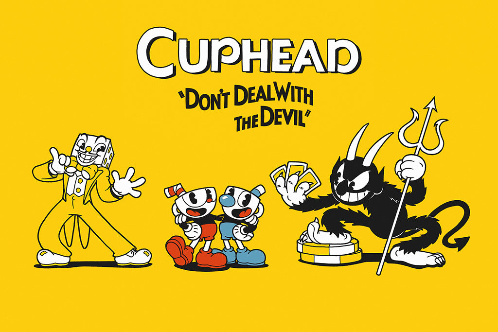 Cuphead 2018 Game Canvas Poster