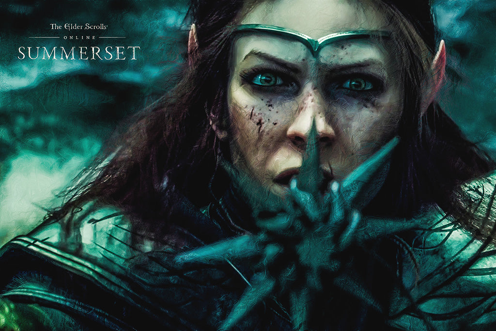 The Elder Scrolls Online Summerset Game Canvas Poster