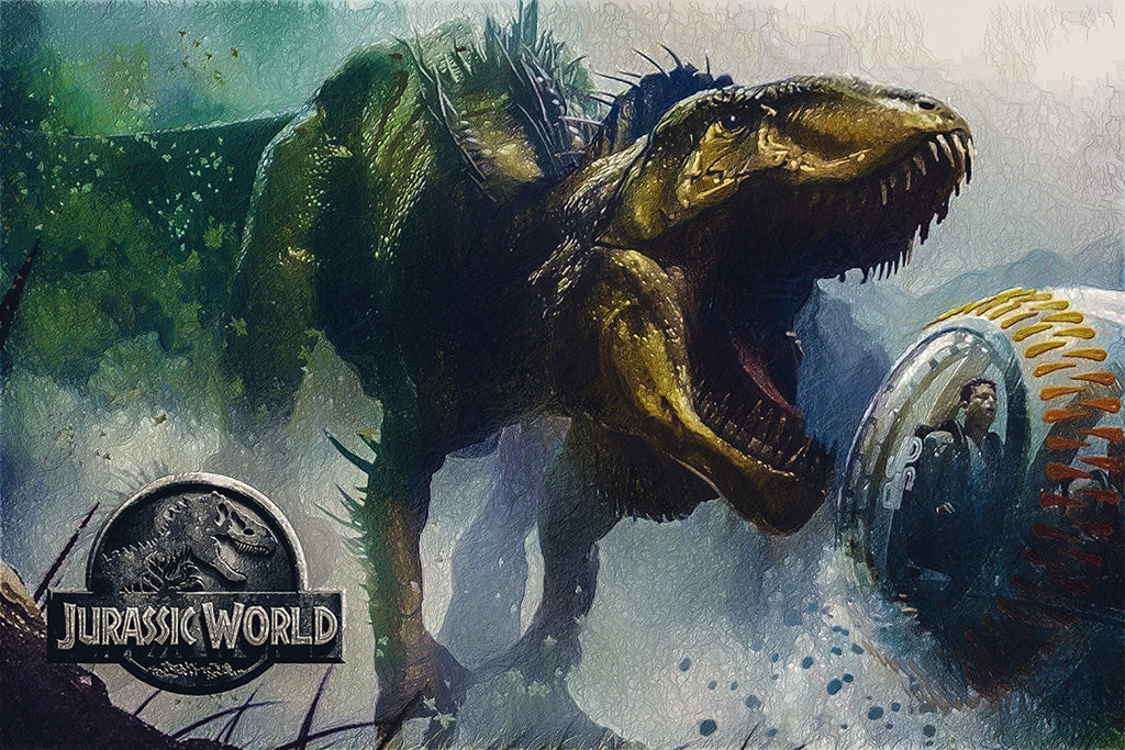 Jurassic World Evolution Game Canvas Poster
