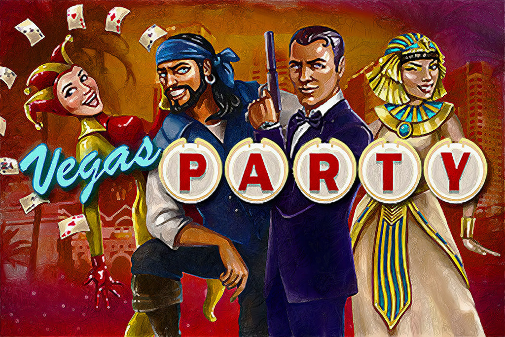 Vegas Party Game Canvas Poster