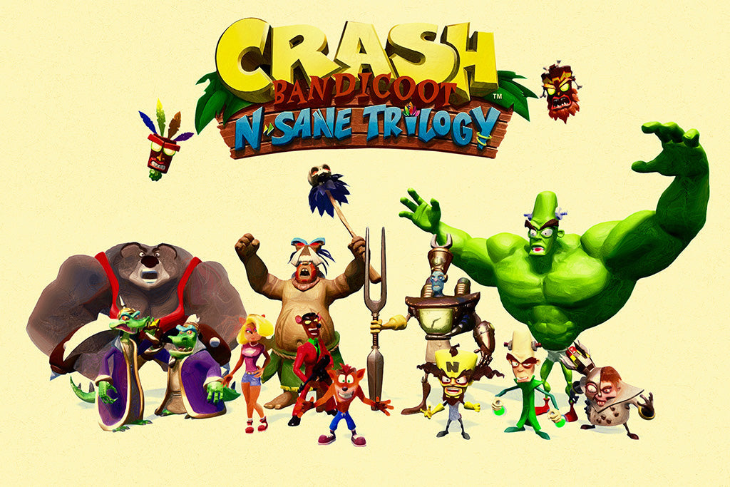 Game Crash Bandicoot N. Sane Trilogy Canvas Poster