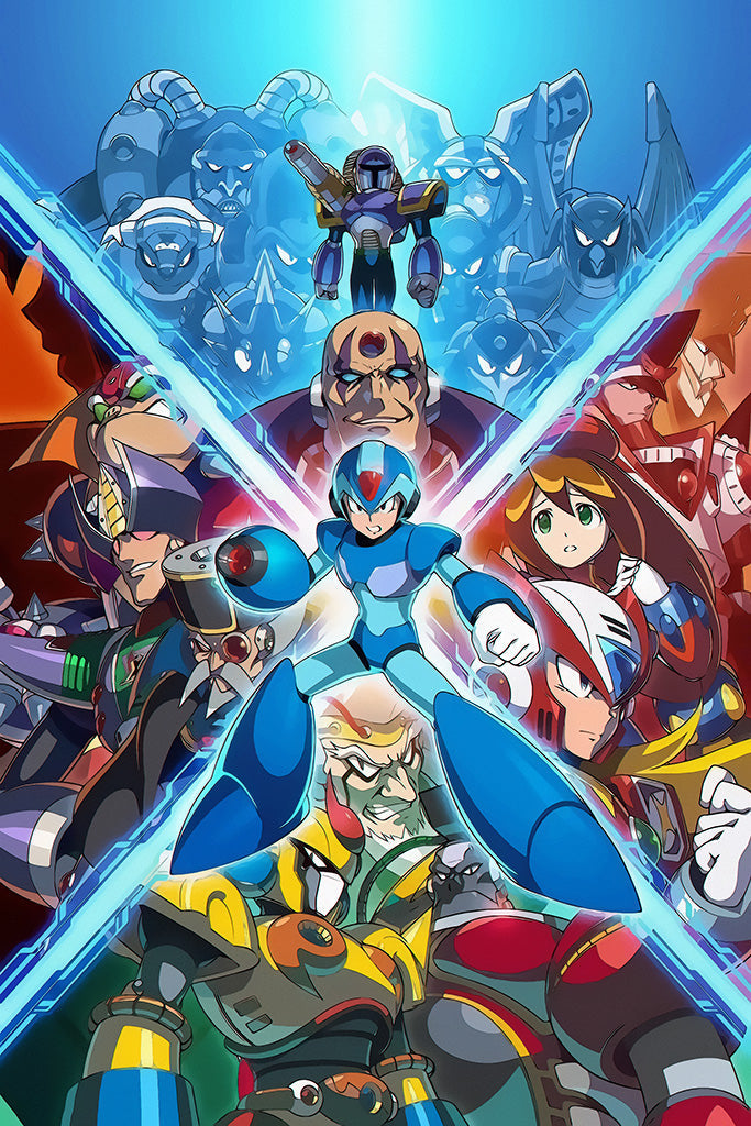Mega Man X Legacy Collection 1 + 2 Game Canvas Poster