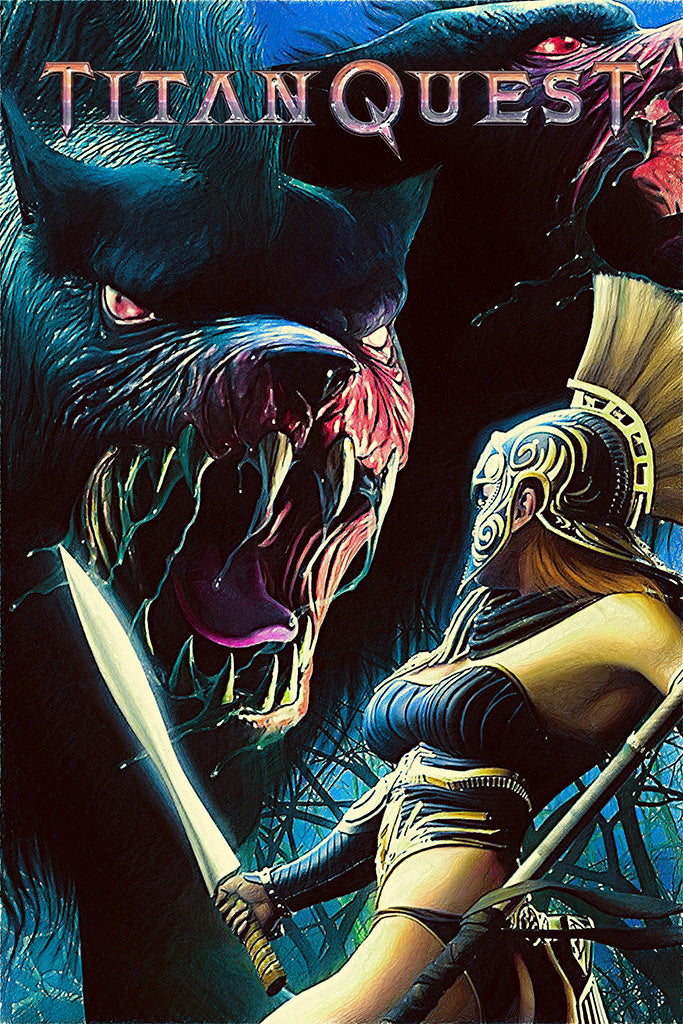 Titan Quest Game Canvas Poster