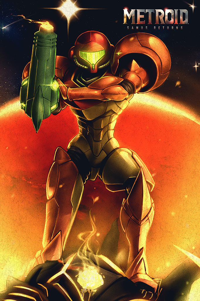Metroid Samus Returns Game Canvas Poster