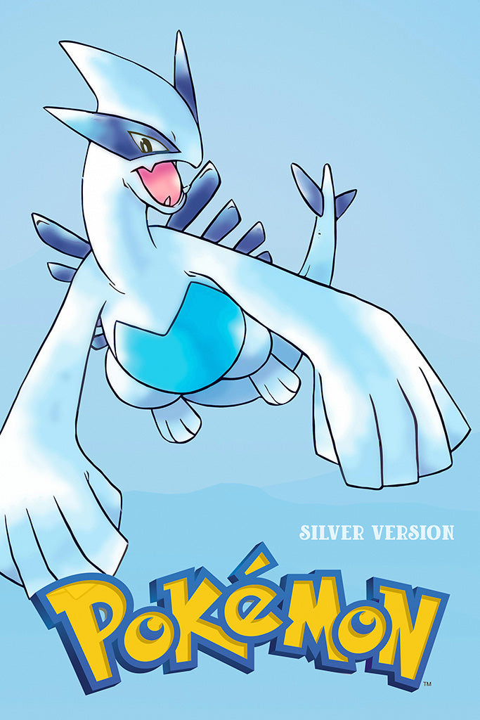 Pokemon Gold Silver Game Canvas Poster