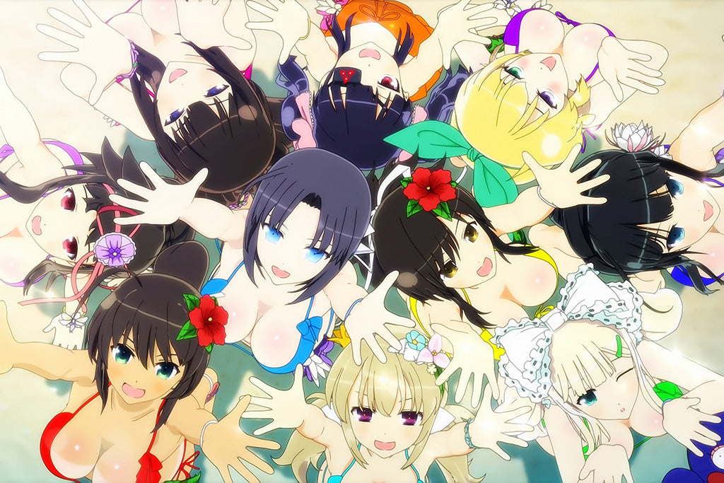 Senran Kagura Peach Beach Splash Game Canvas Poster