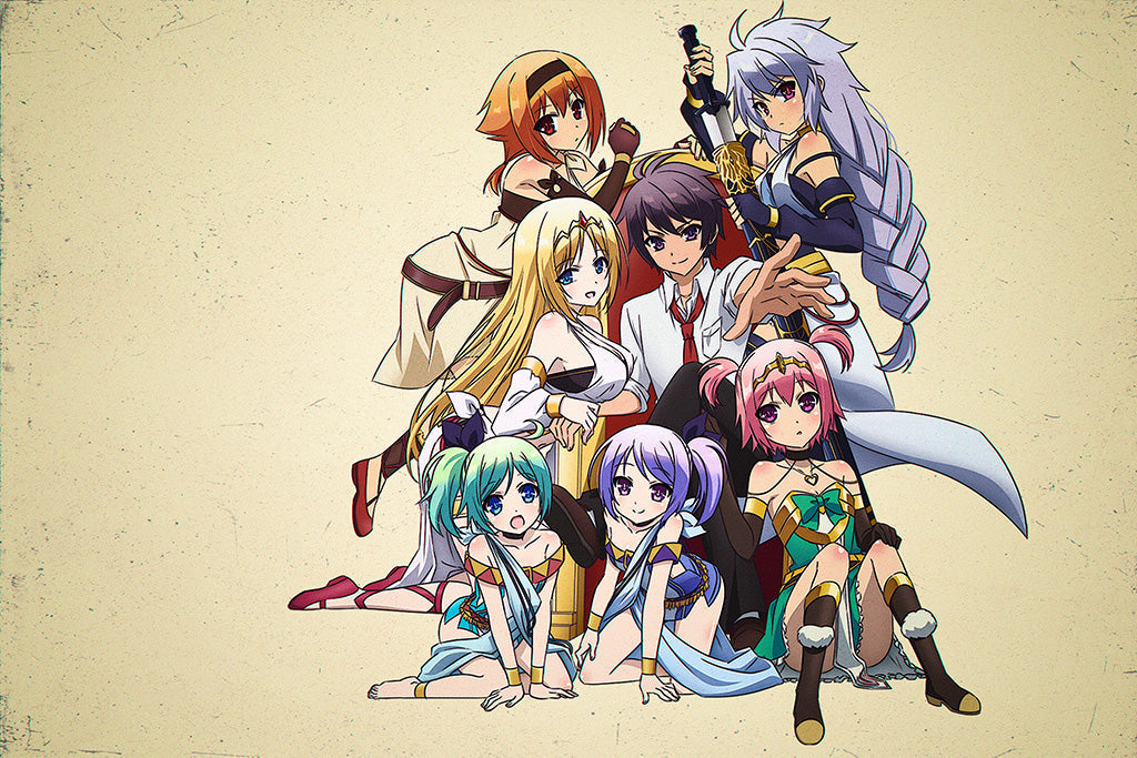 Hyakuren no Haou to Seiyaku no Valkyria Anime Canvas Poster