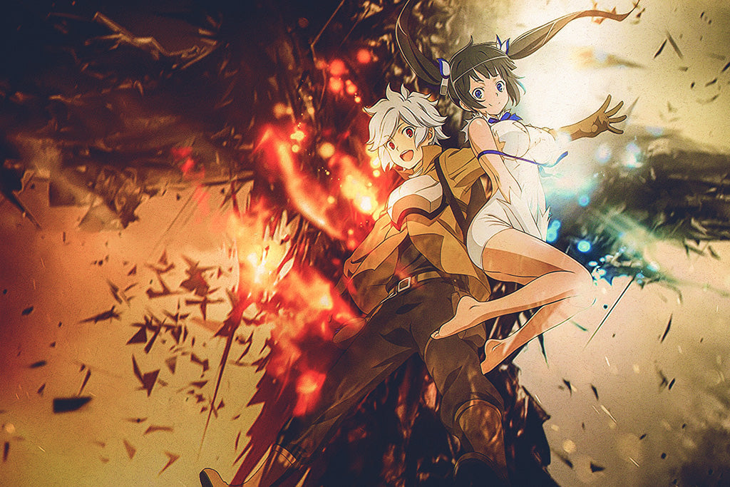 Dungeon ni Deai wo Motomeru no wa Machigatteiru Darou ka 2nd Season Anime Canvas Poster