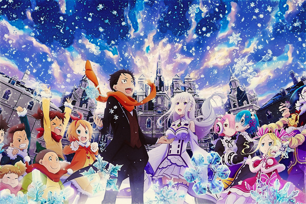 ReZero kara Hajimeru Isekai Seikatsu Memory Snow Canvas Poster