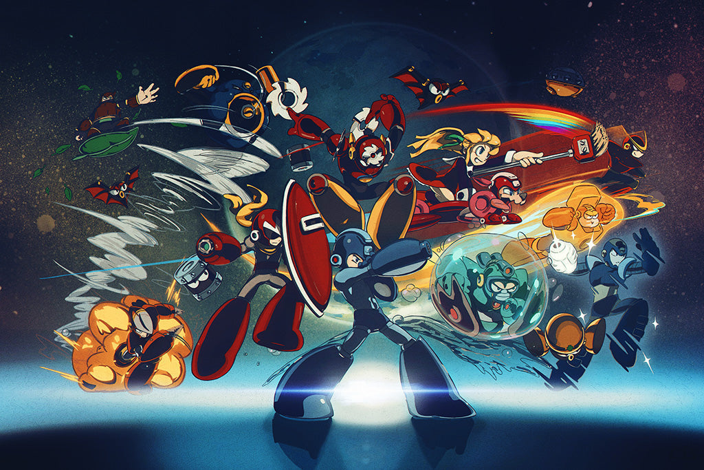 Mega Man 11 Video Game Canvas Poster