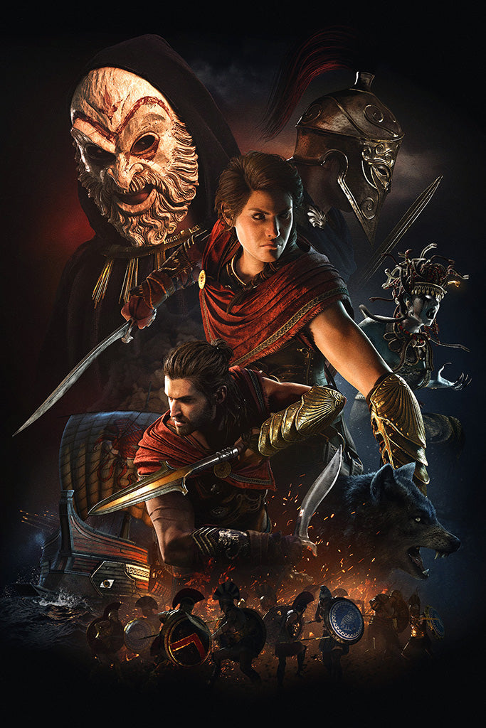Assassin's Creed Odyssey Video Game Canvas Poster