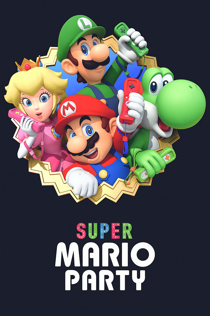 Super Mario Party Game Canvas Poster