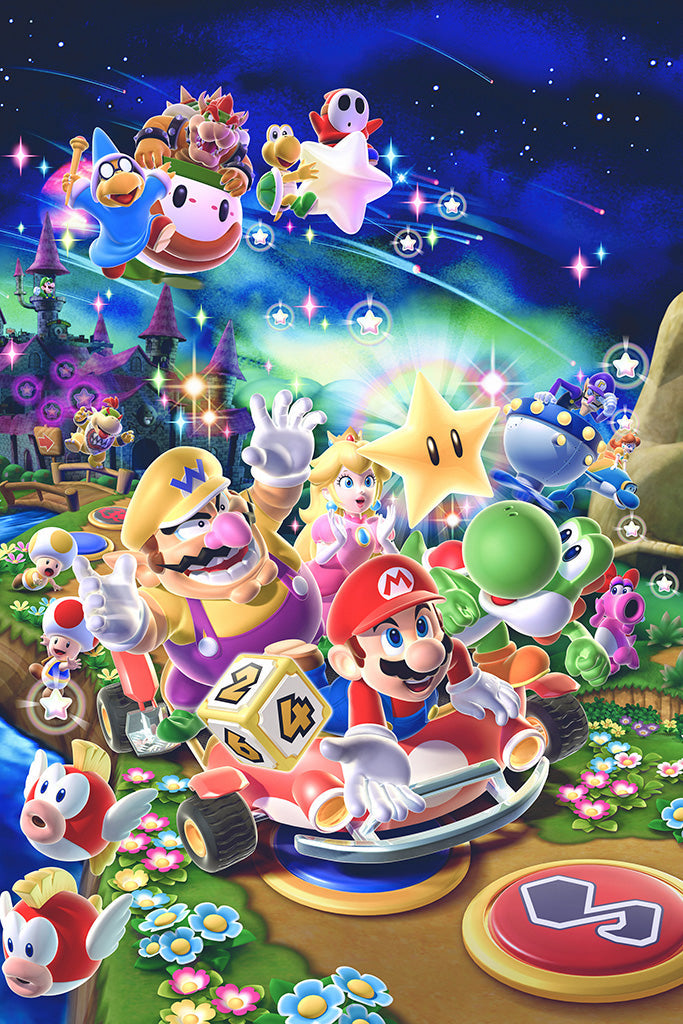 Super Mario Party Video Game Canvas Poster