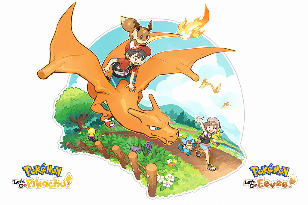 Pokemon Let¡¯s Go, Pikachu!¡± and ¡°Pokemon Let¡¯s Go, Eevee! Video Game Canvas Poster