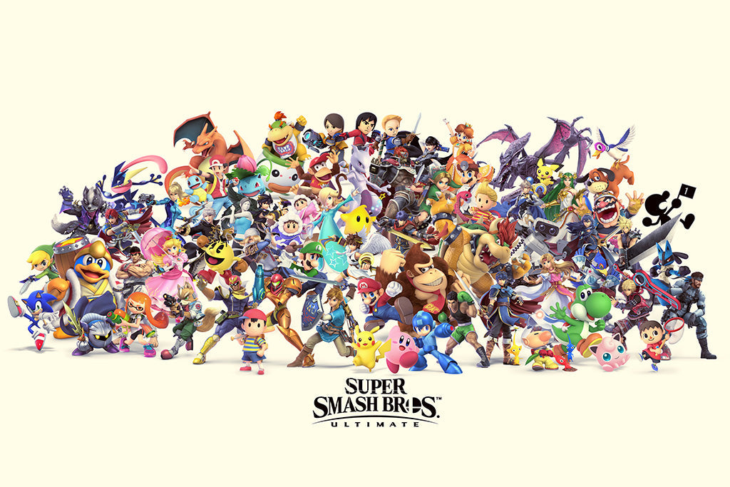 Super Smash Bros. Ultimate Video Game Canvas Poster
