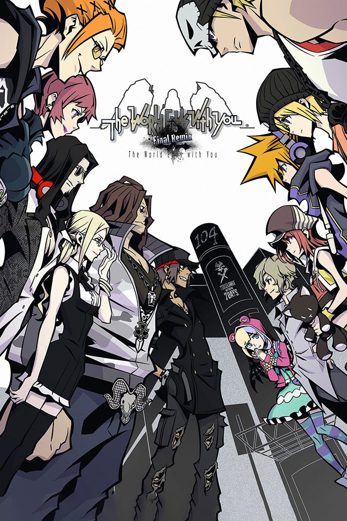 The World Ends with You Final Remix Video Game Canvas Poster