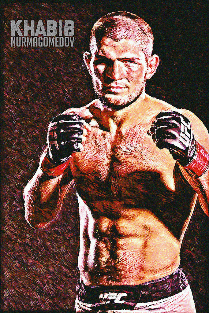 Khabib Nurmagomedov (9/10) Canvas Poster