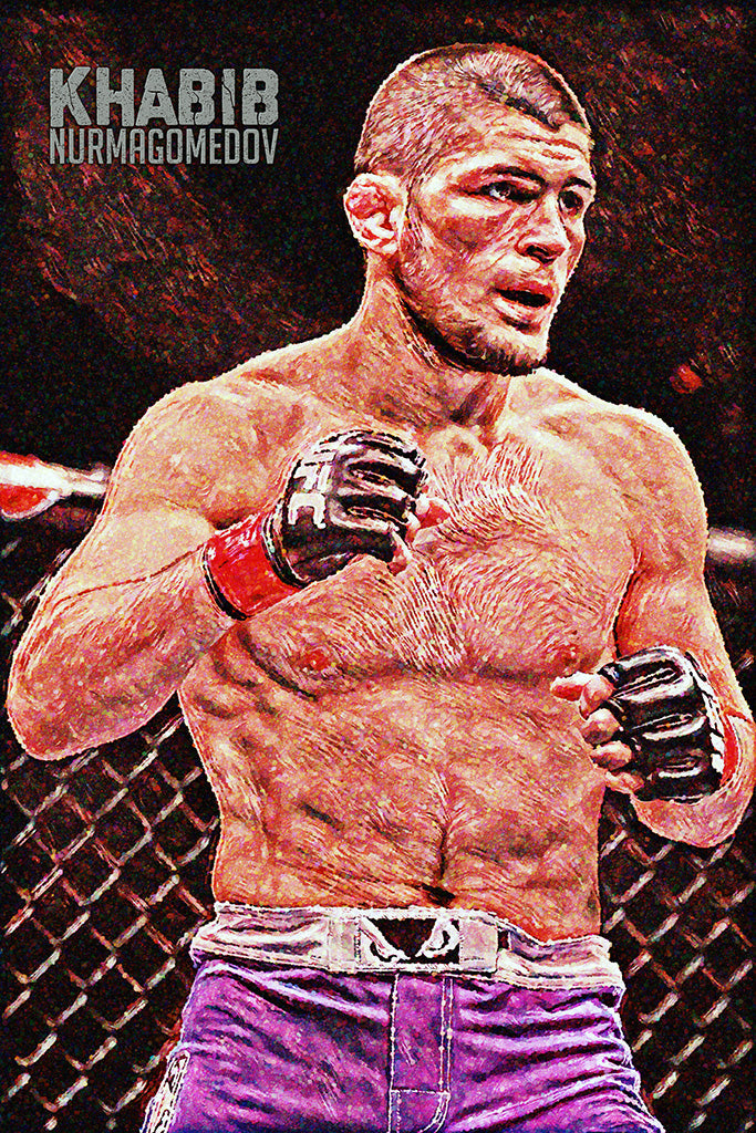Khabib Nurmagomedov (10/10) Canvas Poster