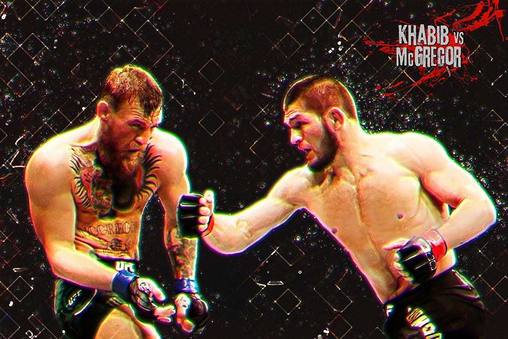 Khabib Nurmagomedov vs Conor McGregor (1/3) Canvas Poster