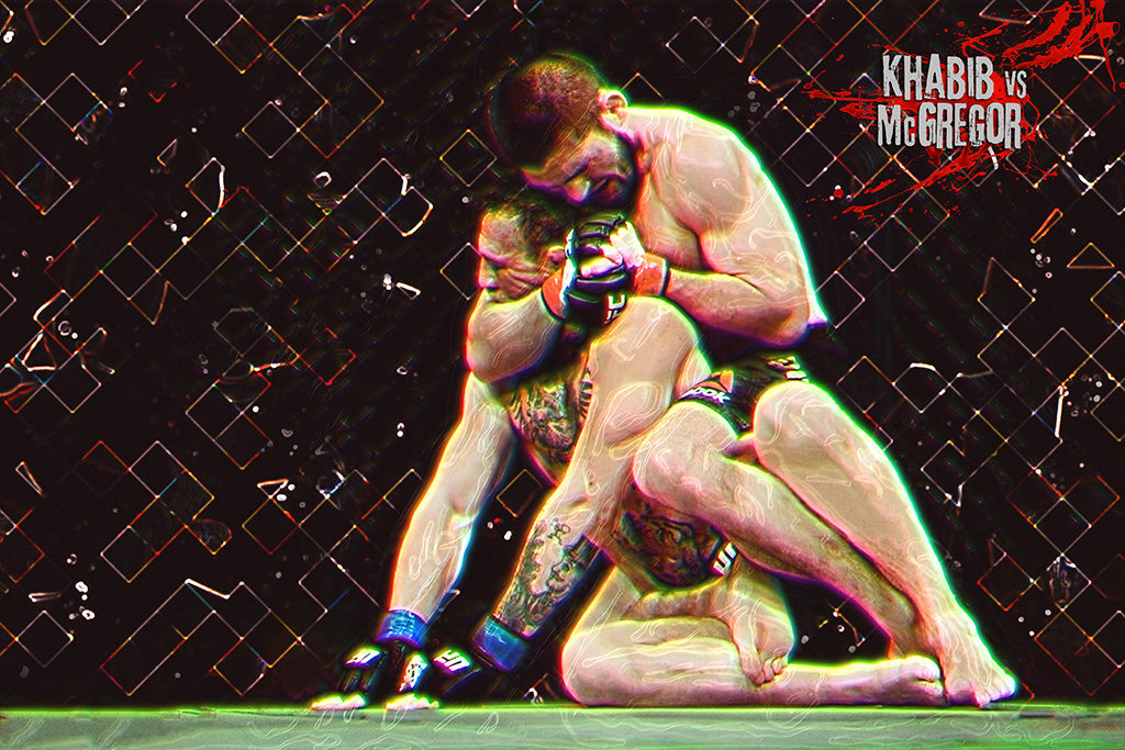Khabib Nurmagomedov vs Conor McGregor (2/3) Canvas Poster
