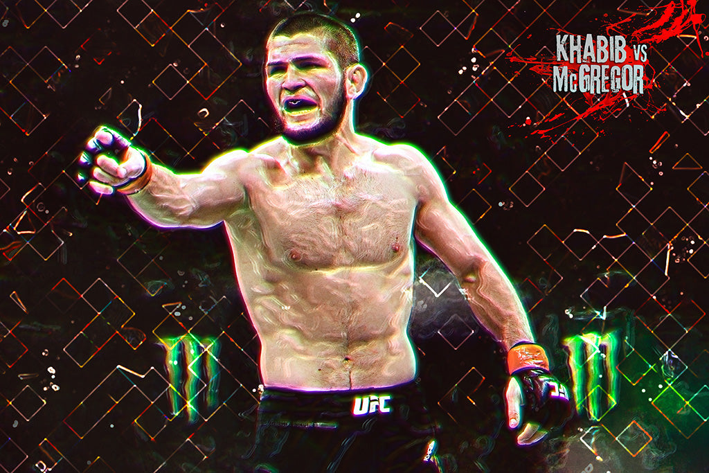 Khabib Nurmagomedov vs Conor McGregor (3/3) Canvas Poster