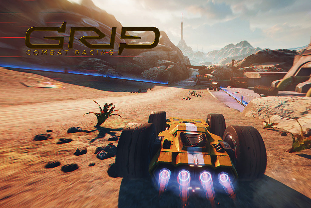 GRIP Combat Racing Game Canvas Poster